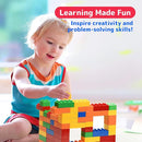 PREXTEX 100-Piece Building Blocks Set for Toddlers - Jumbo Toy Blocks in 5 Colors for Kids 18 Months and Up, Encourages Creativity, Motor Skills, and Early Learning by TinyTreasures Baby Boutique