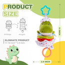 Jollybaby Baby Musical Pull String Hanging Toy for Stroller Car Seat Crib Play Gym, Plush Stuffed Dinasour Toy for Carseat with Music Teether Crinkle Paper, Sensory Toy for 0-6-12-18 Months Baby Gift by TinyTreasures Baby Boutique