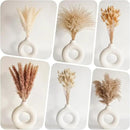 Dried Pampas Grass Decor, 120 PCS Pampas Grass with Bunny Tails Dried Flowers, Reed Grass Bouquet for Wedding, Boho Flowers, Home Table Decor, Rustic Farmhouse Party (White and Brown) by CozyNest Decor