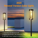 Bright Solar Pathway Lights Outdoor, 2 Pack Upgraded Solar Powered Garden Lights Waterproof, Auto On/Off Solar Yard Light for Lawn Patio Walkway Driveway Landscape Lighting Decor (Warm White, 2 Pack) by CozyNest Decor