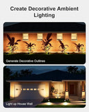 4 Pack Solar Spotlights Outdoor Waterproof for Tree, Statue, Flower, Mailbox, Bush, Wall, Bright LED Outside Landscape Flood Lights for Focus Uplighting Yard, Garden, Driveway, Walkway, House, Fence by GreenHaven Gardens