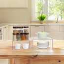 Acrylic Clear Kitchen Rack for Dishes, Spices Jars and Mugs, Kitchen Counter Cabinet Organizer, Clear Spice Rack Shelves, 5mm Thick, 2 Pack by CozyNest Decor