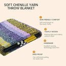 Soft Chenille Yarn Throw 36"x48", Handmade Knit Throw Blanket, for use in All Seasons, Soft Cozy Warm Knitted Blanket for Bed Sofa, Couch Chair, Living Room(1.76Ib) by CozyNest Decor