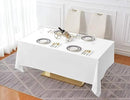 Surmente White Rectangle Tablecloth 60 x 120-inch Rectangular Polyester Table Cloth for Weddings, Banquets, or Restaurants by CozyNest Decor