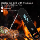 The Latest Thermocouple Instant Reading Meat Thermometer Digital,Faster Less Than 0.6 Second Response,IP67 Waterproof Thermometer Suitable for Grilling, Cooking,BBQ Gifts for Men (Black) by TinyTreasures Baby Boutique