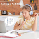 AILIHEN Kids Headphones for School Boys, Headphones with Microphone for Chromebook Laptop Computer Smartphone, 3.5mm Foldable Lightweight Headset for Teen Teenager (Violet) by TinyTreasures Baby Boutique