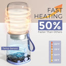 Portable Bottle Warmer Travel Baby Bottle Warmer for Breastmilk On The Go Travel Bottle Warmer Leak-Proof 2 Modes Fast Heating Three 3800mAH Battery Capacity to Meet Your All-Day Needs by TinyTreasures Baby Boutique