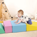 6-Piece Soft Toddlers Climbing Toys, Baby Foam Climbing Blocks for Babies Toddlers, Waterproof Foam Play Gym Climber Structures for Toddler 3, Indoor Climb and Crawl Activity Play Set (PU Leather) by TinyTreasures Baby Boutique