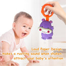 Baby Toys, Cartoon Animal Hanging Rattle Toys, Handbells Baby Rattles, Baby Bed Crib Car Seat Travel Stroller Toys for Infant, Best Birthday Gift for Newborn, 4 Pack by TinyTreasures Baby Boutique