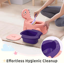 Potty Seat Baby Training Chair Boys Girls Toddler Dinosaur Comfortable children 1-5 years old Baby toilet Animal seat with lid back potty trainer (Pink) by TinyTreasures Baby Boutique