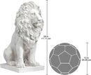 Design Toscano Lion of Florence Sentinel Indoor/Outdoor Animal Statue, 28 Inch Tall, Cast Stone Resin, Antique Stone Finish by GreenHaven Gardens