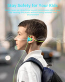 Kid Headphones for School, Air Conduction Open Ear Headphones, 3.5mm Jack Wired Cord, Ultra-Comfort, Ergonomic and Lightweight Design Perfect for School and Outdoor Activities-Blue Green by TinyTreasures Baby Boutique
