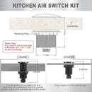 Garbage Disposal Air Switch Kit, Garbage Disposal Button, Sink Top Waste Disposer On/Off Switch, UL Listed Air Switch Compatible with All Garbage Disposals (Brushed Stainless Steel） by CozyNest Decor