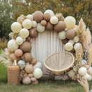 RUBFAC 129pcs Sand White Balloons Different Sizes 18 12 10 5 Inches, Cream Beige Latex Balloon Garland Arch for Birthday Party Graduation Wedding Anniversary Baby Shower Decoration by TinyTreasures Baby Boutique