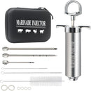 Meat Injector,Turkey Seasoning Injection Kit with 3 Professional Marinade Injector Needles for Grill Smoker BBQ Brisket; Include User Manual, E-Book - Storage Case by GreenHaven Gardens