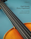 Fesley Violin Fiddle Full Set: 4/4 Polished Violin Kit for Beginners, Acoustic Violin with Hard Case, Solidwood Hand Made Starter Kit with Bow, Rosin, Shoulder Rest, Tuner, Extra Strings by TinyTreasures Baby Boutique