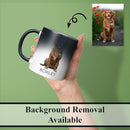 Personalized Coffee Mug, Magic Color Changing Photo Text 11 Oz Ceramic Mug, Customized Picture Name Tea Cup, Custom Fathers Day Mug, Taza Cafe Personalizadas Fotos, Gifts Women Men Mom, Black CC by TinyTreasures Baby Boutique