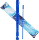 Recorder Instrument for Beginner Kids Adults,8-Hole Soprano Descant Recorder Music Flute with with Cleaning Rod & Leather Case For School Student Home Entertainment(2-Blue Quicksand) by TinyTreasures Baby Boutique