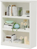 43 in Tall Bookcase, 3-Tier Bookshelf Open Storage, 33 inch Wide Floor Standing Indoor Furniture, Book Cases for Home School Library Office Bedroom Kids, White 3 Tiers by CozyNest Decor