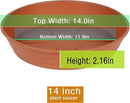 Plant Saucer 14 Inch 4 Pack 6 8 10 12 14 16 18 20 25, Plastic Plant Trays for Pots，Extra-Deep Plant Water Dray Tray, Bird Bath Bowl, Heavy Flower Plant Saucers Indoors and Outdoor No Holes by GreenHaven Gardens