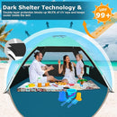 COMMOUDS Beach Tent Sun Shade for 3/4-5/6-7/8-10 Person, UPF 50+ Beach Sun Shelter Canopy Tent, Lightweight, Easy Set Up and Carry by TinyTreasures Baby Boutique