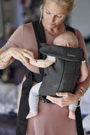 BabyBjörn Baby Carrier Mini, Charcoal Gray, 3D Jersey | Infant Carrier (7-25 lbs), Ergonomic, Easy-to-Use by TinyTreasures Baby Boutique