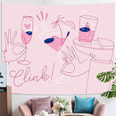 Lunerfex Y2K Tapestry Pink Party Wall Tapestry, Cute Tapestries for Bedroom Funny Tapestries Wall Hanging for Bedroom Living Room Decor Pink-2 44"x60" by CozyNest Decor