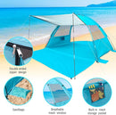 DLUCKY Beach Tent for 1/2/3/4/5/6 Person,Anti-UV Portable Sun Shade ShelterUPF 50+,Both Sides Extendable Floor,Extendable Awning,with 2 Ventilating Mesh Windows,Lightweight & Easy Setup. by TinyTreasures Baby Boutique