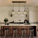 Farmhouse Frosted White Glass Chandelier 3 Lights Star Pendant Lights for Dining Table Kitchen Island Modern Ceiling Hanging Lights Included LED Warm Light Bulbs Oiled Bronze by CozyNest Decor