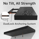 BAYKA Floating Shelves, 48 inches Long Heavy Duty Wall Mounted Rustic Wood Shelves for Bathroom, Bedroom, Living Room, Kitchen, Office, Hanging Shelf for Books/Storage/Decor(Black,Set of 2) by CozyNest Decor