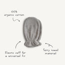 mushie Baby Bath Mitt | Organic Cotton | Pack of 2 (Fog) by TinyTreasures Baby Boutique