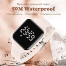 Kids Watches for Girls Boys Digital Sport Watch with Step Counter Pedometer Vibration Alarm Clock, No App Waterproof Fitness Tracker Kids Watch Boys Girls Teens Students Ages 5-16 by TinyTreasures Baby Boutique