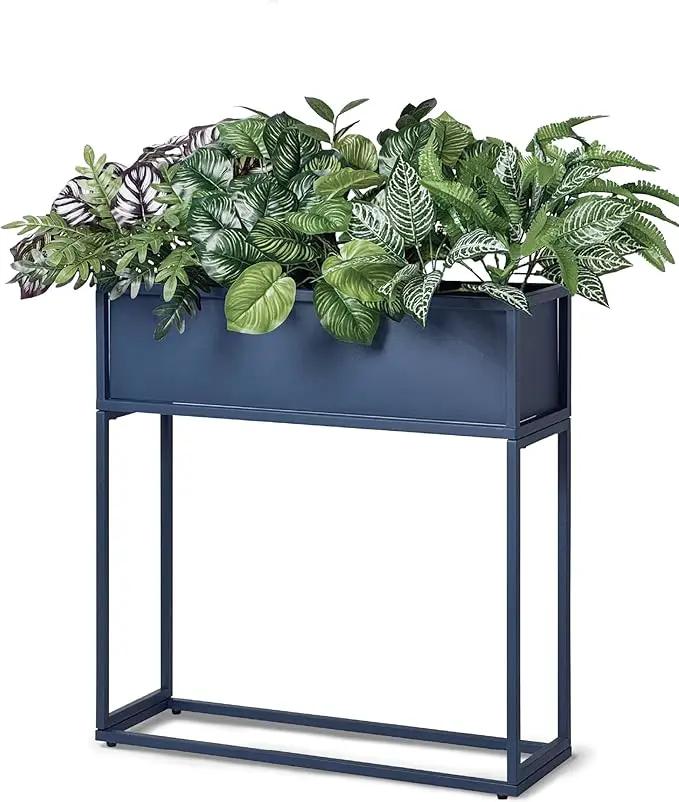 Cocoyard Elevated Planter Box - 28 Inch Durable Raised Garden Bed for Herbs and Flowers - Stylish Tall Rectangular Planter for Outdoor Plants for Patio Decor & Backyard Gardening