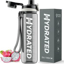 Water Bottle, 32 oz Motivational Water Bottles with Time Marker-Tritan & BPA Free, Sports Water Bottle with Time to Drink & Strap, Wide Mouth, Leakproof -Gift for Christmas Gym Fitness & Outdoor by CozyNest Decor