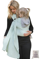 Baby Sling Carrier – Breathable 100% Cotton Wrap for Infant Support, Ring Sling Baby Carrier – Adjustable Muslin Fabric, Light Green Baby Carrier Newborn to Toddler – Soft Chest Hold for Travel by TinyTreasures Baby Boutique