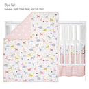 Lambs & Ivy Snuggle Jungle Pastel Safari Cotton Jersey 3-Piece Crib Bedding Set by TinyTreasures Baby Boutique