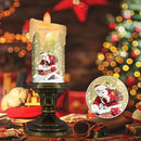 Christmas Flameless Candles, Flickering LED Candles with Timer, Snow Globe Candle Lights for Christmas Decorations by CozyNest Decor