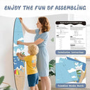 Personalized Name Growth Chart, Surfboard Children's Height Growth Chart Wall Board, Stereoscopic Height Ruler, Precision Height Measuring Instrument for Nursery Room, Includes Tools by CozyNest Decor