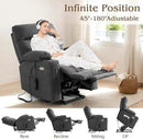 Power Lift Recliner Chair for Elderly with Extended Footrest, Infinite Position Lay Flat Recliner Chair for Adult W/Massage & Heating, Adjustable Headrest, 3-Motor Zero Gravity,Cup Holder, Fabric by CozyNest Decor