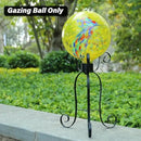 10 Inch Gazing Ball Glass Reflective Garden Globe Outdoor Gazing Globe Yard Ornament for Garden Yard Home Outdoor Decoration Yellow（NOT Solar by CozyNest Decor
