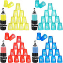 yeesport 48 PCS Sport Stacking Cups, Sport Training Game for Challenge Competition, Plastic Stacking Cups, Classic Family Game for Youth and Adults, Red+Blue+Green+Yellow by TinyTreasures Baby Boutique
