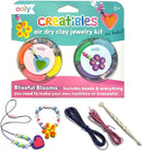 Ooly Creatibles Air Dry Clay Jewelry Kit for Kids, DIY Art Jewelry Making Kit with 6 Clay Colors, Beads, Shaping Tool, and Elastic Yarn, Non-Toxic Summer Crafts for Kids Ages 6 and Up by TinyTreasures Baby Boutique