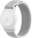 Kids Wristband Protective Case Compatible with Apple AirTag, Adjustable Nylon Bracelet for Air Tag GPS Tracker Holder with Anti Lost Watchband for Toddler Child Kids (Grey) by TinyTreasures Baby Boutique