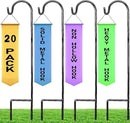 Ashman Shepherd's Hooks 35 Inch (20 Per Pack), Black, Made of Premium Metal for Hanging Solar Lights, Bird Feeders, Mason Jars, Christmas Lights, Lanterns, Garden Stakes and Wedding Décor. by GreenHaven Gardens