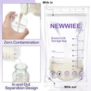 600 Count Breastmilk Storage Bags 7oz Breast Milk Bags for Breastfeeding Self Standing Breastmilk Storing No Leak Double Seal Freezer Storage for Refrigeration and Freezing(Purple) by TinyTreasures Baby Boutique