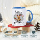 Custom Hot Cocoa Mugs Personalized Christmas Coffee Mugs with Name Customized Hot Chocolate Mug for Kids 11 oz Winter Holiday Cups Xmas Snowman Reindeer Mug Christmas Gifts for Family Boys Girls by TinyTreasures Baby Boutique