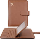 Melsbrinna Rfid Passport Holder for Travel women/Men, Cute Passport Wallet Rfid Blocking Card Slots, Rfid Passport Cover/CaseTravel Wallet, Passport Book Holder (1, Brown) by TinyTreasures Baby Boutique