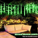 High Brightness 10 Tube 12 Inch 360 LED Meteor Shower Rain Lights Cascading Falling Rain Outdoor Light for Christmas Halloween Tree Raindrop Decoration by GreenHaven Gardens
