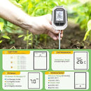 4-in-1 Soil Moisture Meter Digital Plant Temperature/Soil Moisture/PH Meter/Sunlight Intensity Backlight LCD Display Soil Test Meter for Gardening, Farming and Outdoor Plants by GreenHaven Gardens