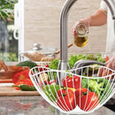 Metal Wire Fruit Basket, White Fruit Bowl for Kitchen Counter, Fruit Holder Stand Storage Baskets for Countertop, Home Decor, Table Centerpieces, Vegetable Bowls for Fruits, Veggies, Snacks (White) by CozyNest Decor
